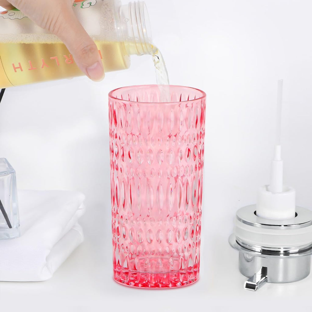 Pink Glass Foaming Soap Dispenser