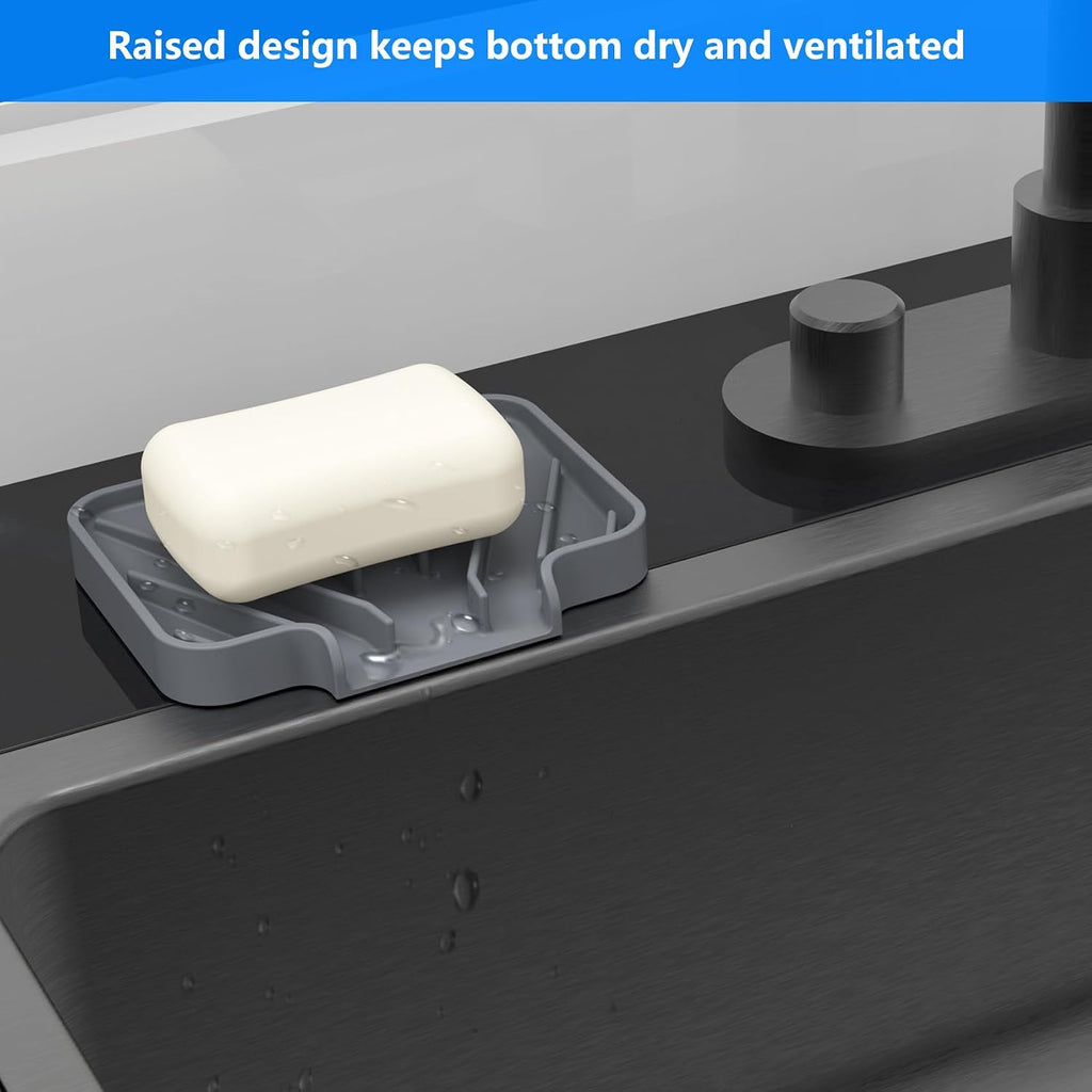 Sponge Holder for Kitchen Sink,5"x 3.5",Dish Sponge Holder Soap Tray