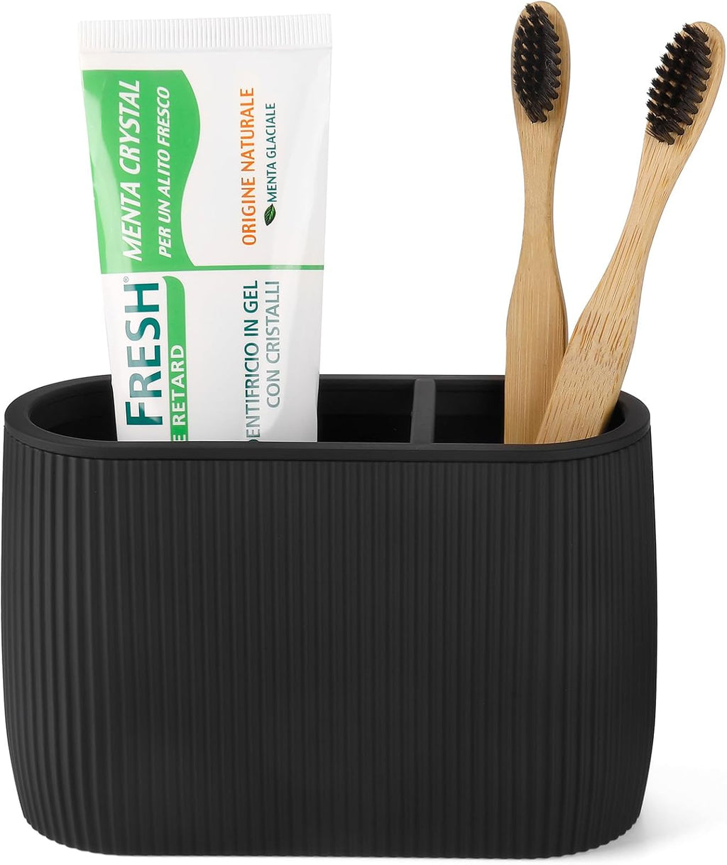 Black Toothbrush and Toothpaste Holders for Bathrooms