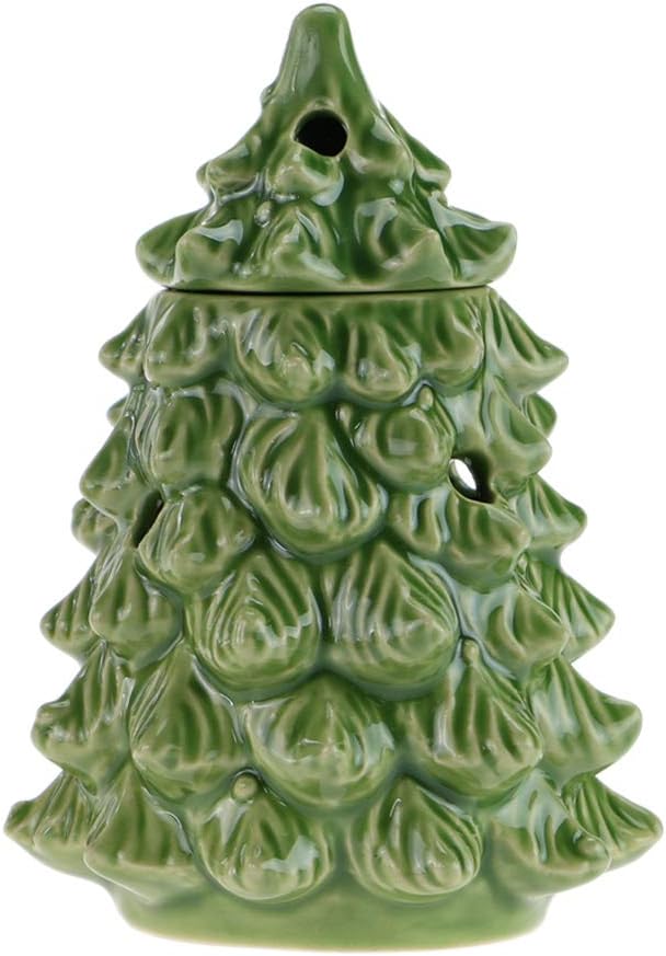 STAR MOON Christmas Wax Melt Warmer, Christmas Tree Plug in Wax Warmer, Scentsy Warmer for Fragrance Oil, Night Light Wax Burner Decoration with Two Bulbs