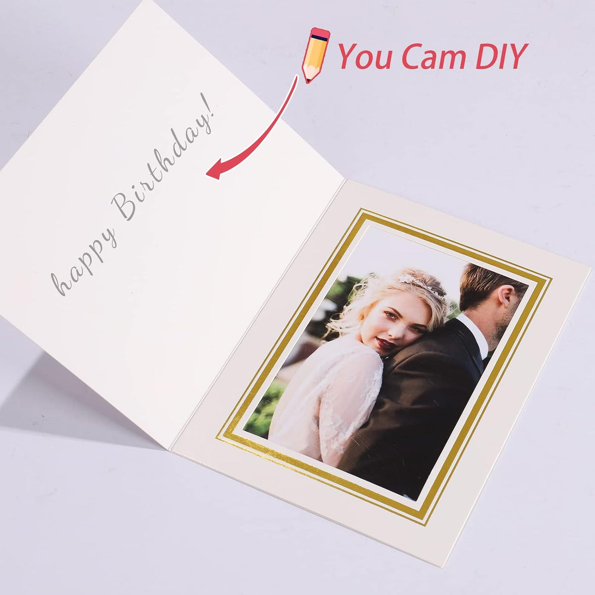 4x6 Photo Folder, White Cardboard Picture Frame, Vertical Paper Photo Frame Cards Pack of 12.