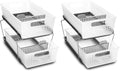 madesmart 2 Tier Bath Organizer,Undersink Storage with Sliding Drawers,for Cleaning Supplies, Pantry, Sponges,Bottles&Kitchen Essentials,Adjustable Dividers&Pull Out Sliding Baskets,Frost, (Pack of 2)