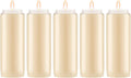 Lerner 9-Day Memorial Candles, 5 Pack, 7” Pillar Prayer Candle in Plastic Jar, Long-Lasting Smokeless Clean Burning Mourning & Shiva Candle for Vigils, Church, Synagogue, Jewish Yahrzeit Candles