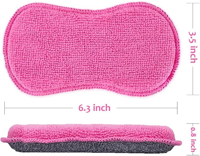 UPSTAR Dish Sponges Kitchen, Microfiber Cleaning Scrubber for Dishwashing, Sink, Basin and Multi-Pupose, Non-Scratch Pack of 6