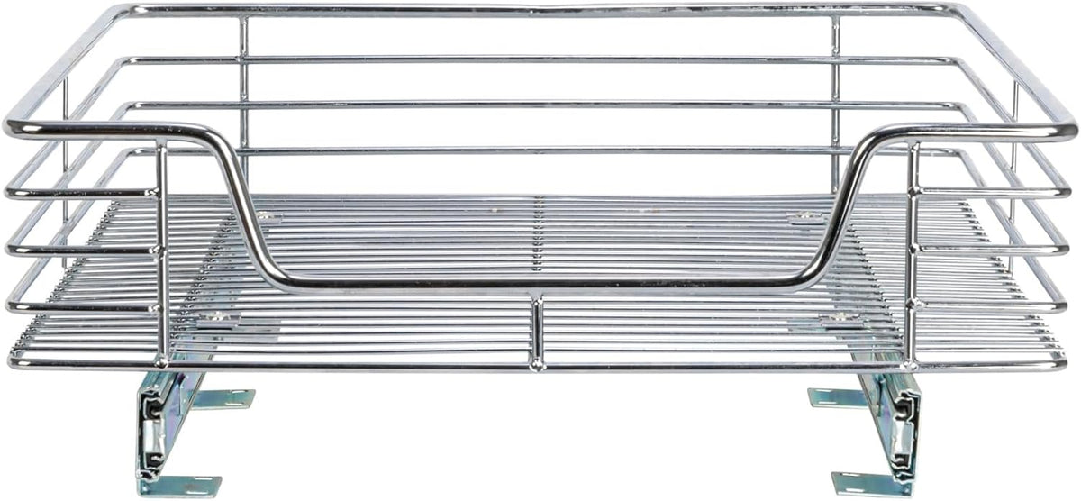 Home Decorators Collection Extra deep Sliding Organizer, 6" Hx20 Wx21 D, Chrome