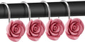 AGPTEK Rose Shower Curtain Hooks, 12PCS, Pink Rose