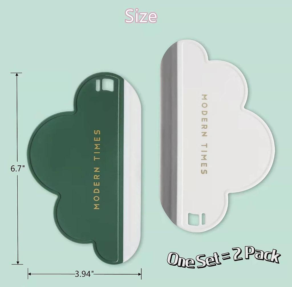 Silicone Squeegees with Water Blades Wiper, 2 Pack, Green White