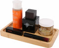Natural Bamboo Vanity Tray, Smooth Wooden Bathroom Organizer