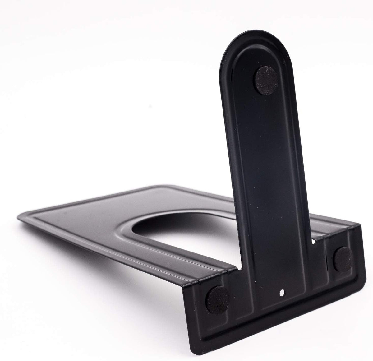 8 Pairs 16 Pieces 8.3 x 5.1 x 6.5 Inch Metal Bookends, KINJOEK Heavy Duty Book Support with Anti Slip Pads for Books, Magazines, DVDs, Perfect for Home, Office, School, Library, Black