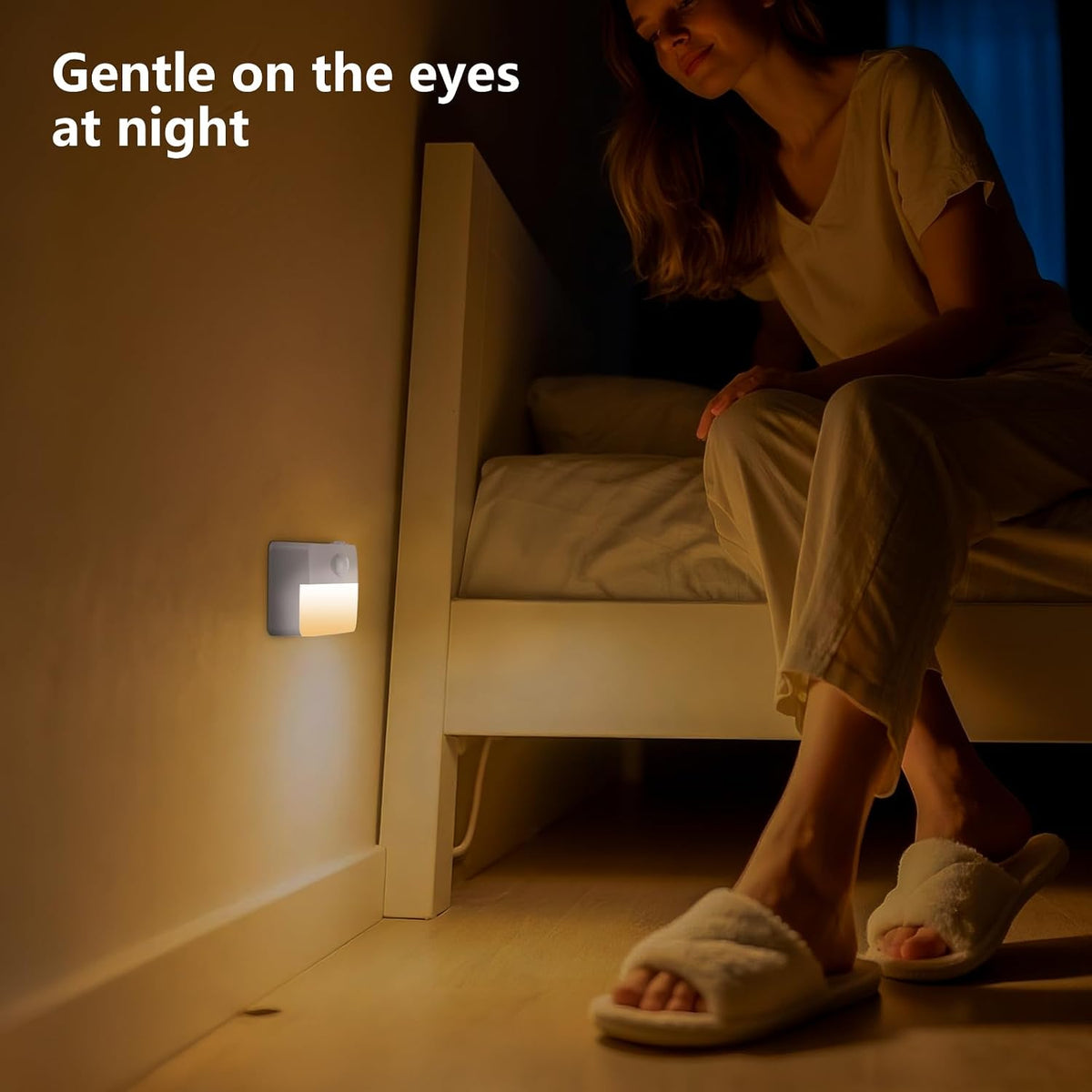 Motion Sensor Night Lights, 6 Pack Warm White Stick-On Stair Lights