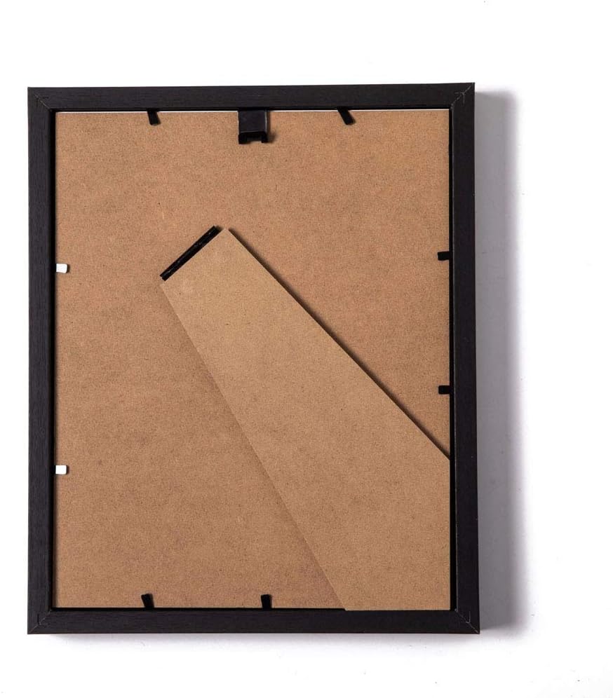 Muzilife 8x10 Shadow Box 3D Picture Frame with Mat, Wood, 1 Pack, Black