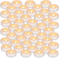 Flameless LED Floating Candles, 48 Pack 3" Waterproof Water Activated Candles, Auto On/Off, 120+ Hours Long Lasting Warm White Flickering Lights for Pool, Bathtub, Wedding & Party Decor