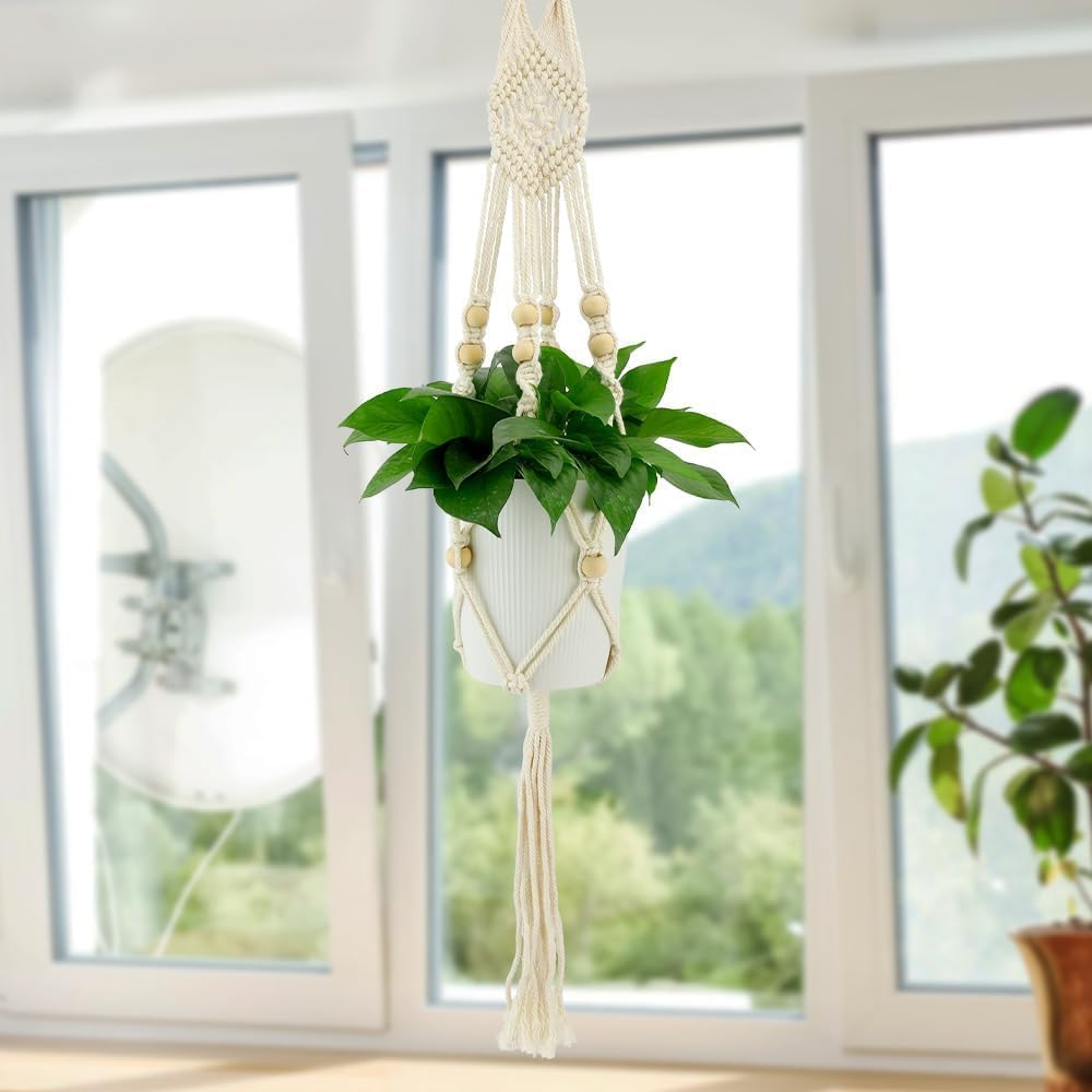 Hanging Planter For Indoor Plants,Macrame Plant Hanger,2Pcs Plant Hanger,Hanging Plant Holder,Plant Hangers,Plant Holder,Plant Hangers Indoor,Macrame Plant Hangers Indoor,Plant Hangers Indoor Macrame