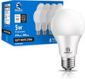 E ENERGETIC LIGHTING 40W Equivalent A19 LED Light Bulb, Soft White 2700K, E26 Standard Base, ETL Listed, 5W 450lm Non-Dimmable LED Light Bulb, 8 Packs