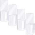 Boao 4 Pieces Wall Mount Remote Control Holder Self Adhesive Pen Holder