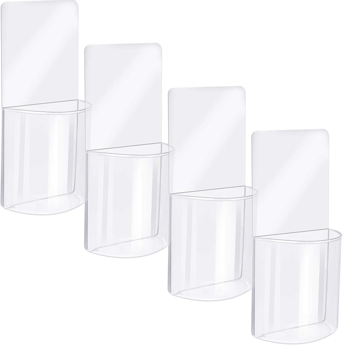 Boao 4 Pieces Wall Mount Remote Control Holder Self Adhesive Pen Holder