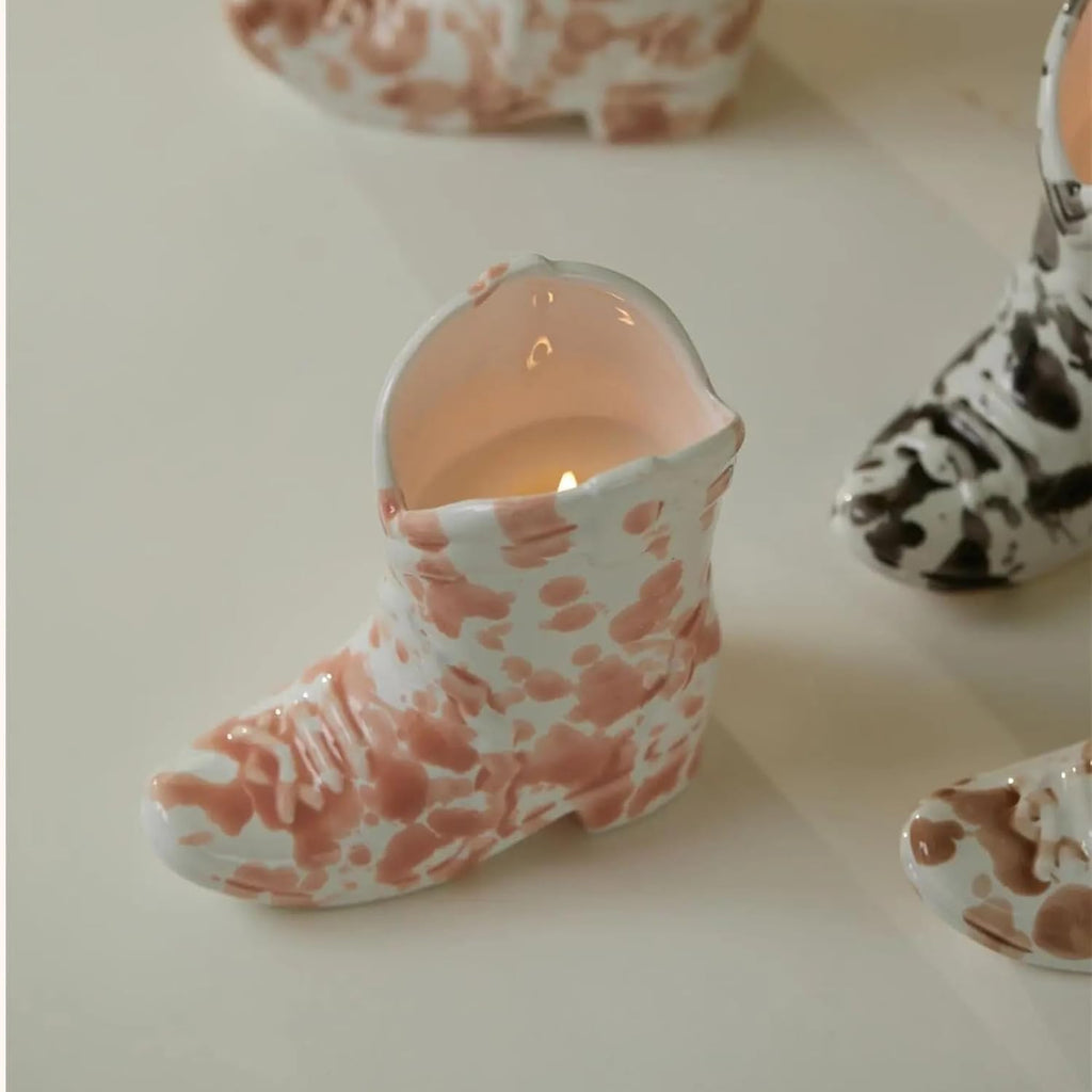 Paddywax Nashville Cowboy Boot Soy Wax Candle, Cactus Flower, 6 oz