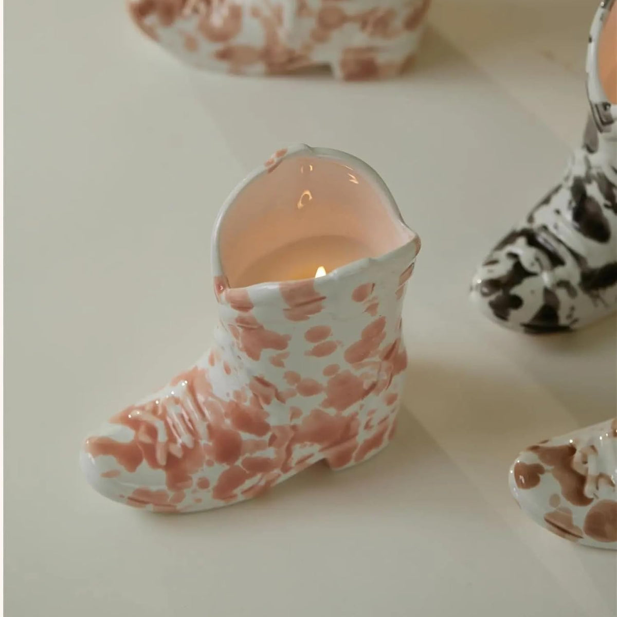 Paddywax Nashville Cowboy Boot Soy Wax Candle, Cactus Flower, 6 oz