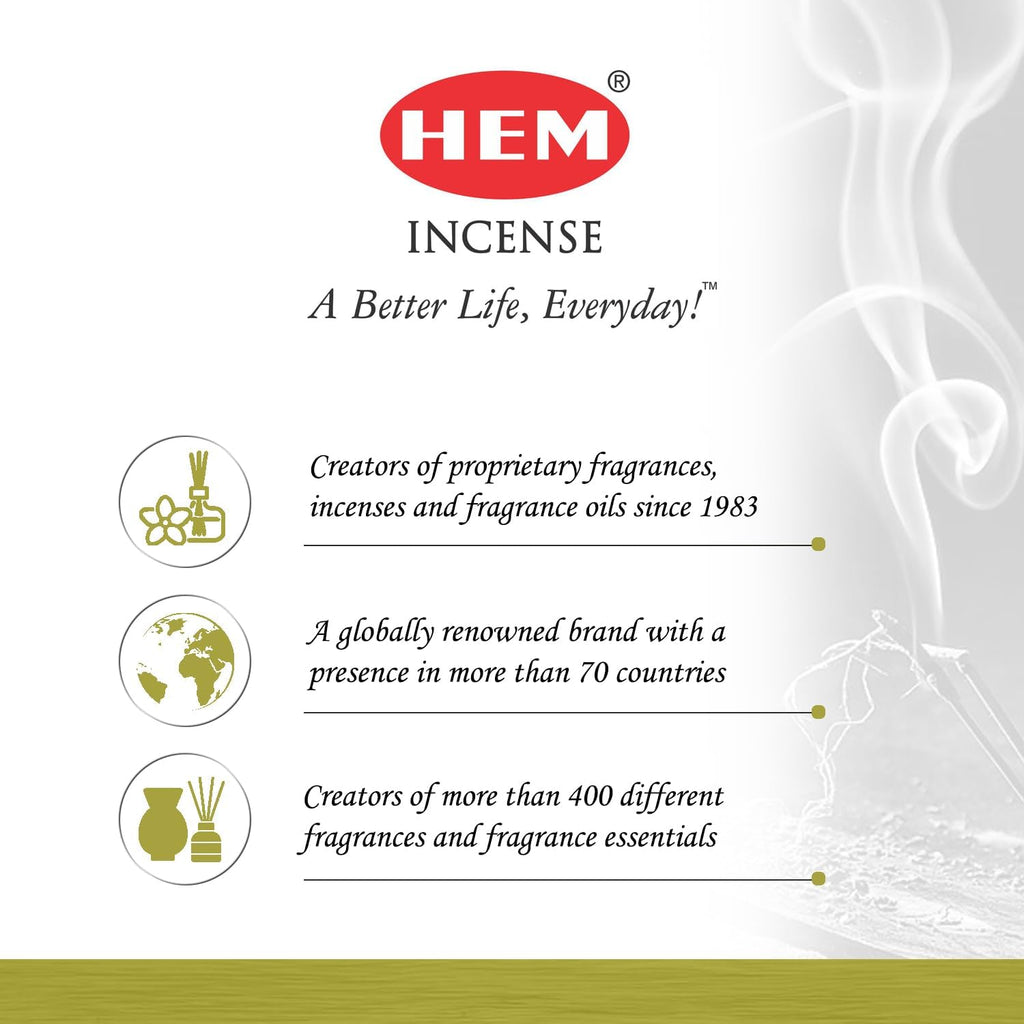 Hem Money Drawing Incense Sticks (120 Sticks, 6 Boxes Inside) - 9 Inches Long, 20g per Box - A Powerful and Enchanting Way to Attract Prosperity and Abundance Into Your Life.