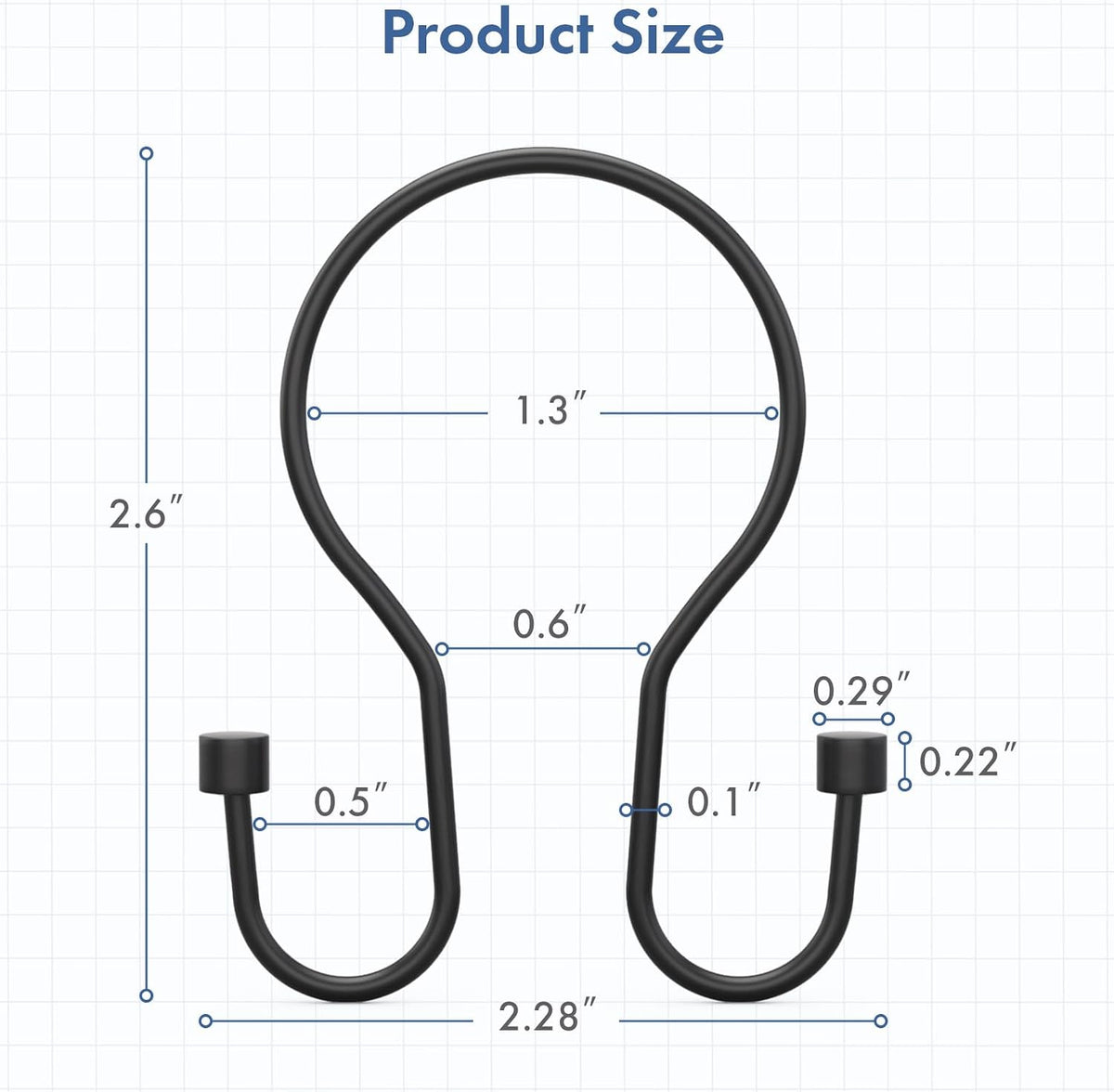 Bathway Shower Curtain Hooks Black Shower Curtain Rings, Shower Curtain Hangers Sturdy Double Hook Shower Curtain Hooks Rust Proof, Smooth Metal Shower Hooks for Shower Curtain, 12Pcs Shower Rod Hooks