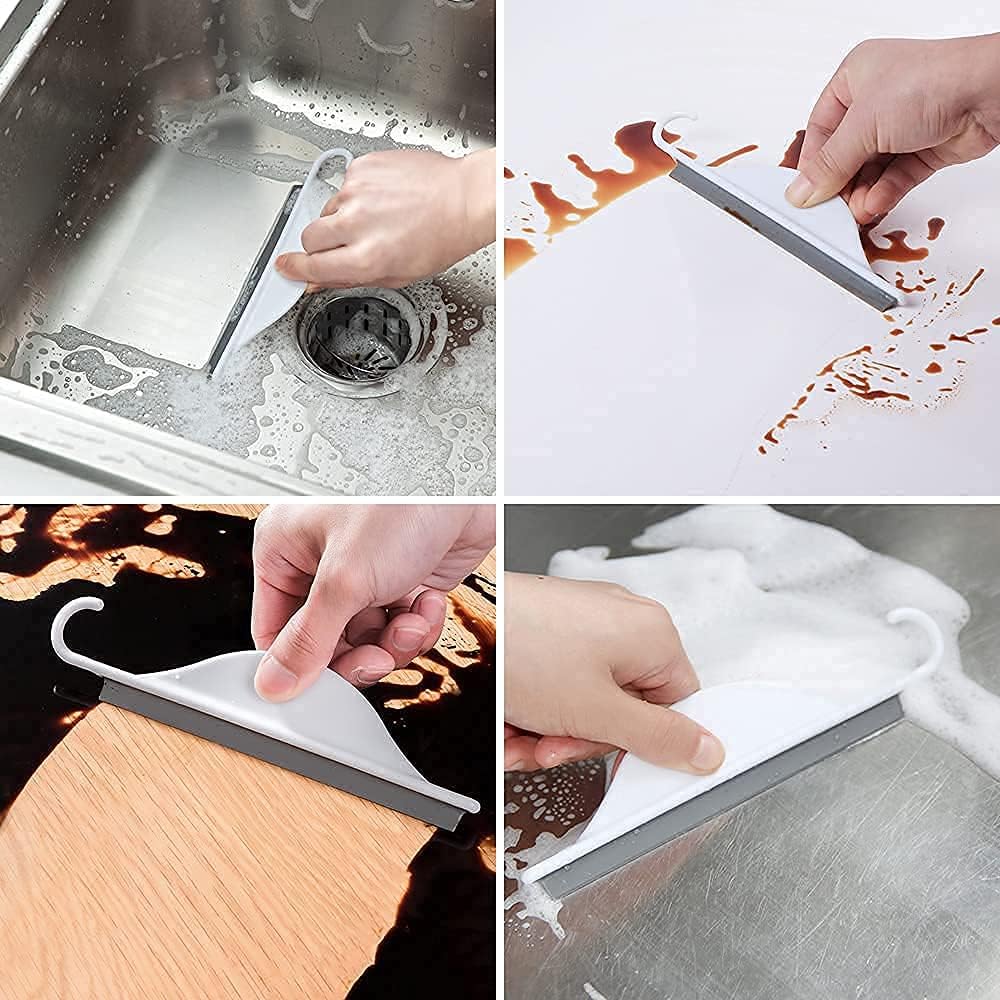 Squeegee Water Blade Scraper Wiper Cleaning Bathroom Shower Mirror Kitchen Countertop Sink