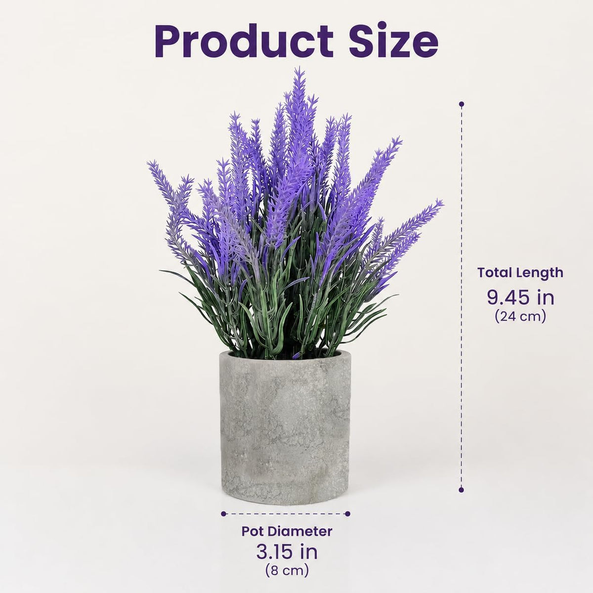 HappyFiller Fake Flowers Purple Artificial Lavender Bunches Faux Plants for Window Patio,Rustic Farmhouse, Wedding Centerpieces,Indoor Decorations,Home Vase Fillers,2 Pack