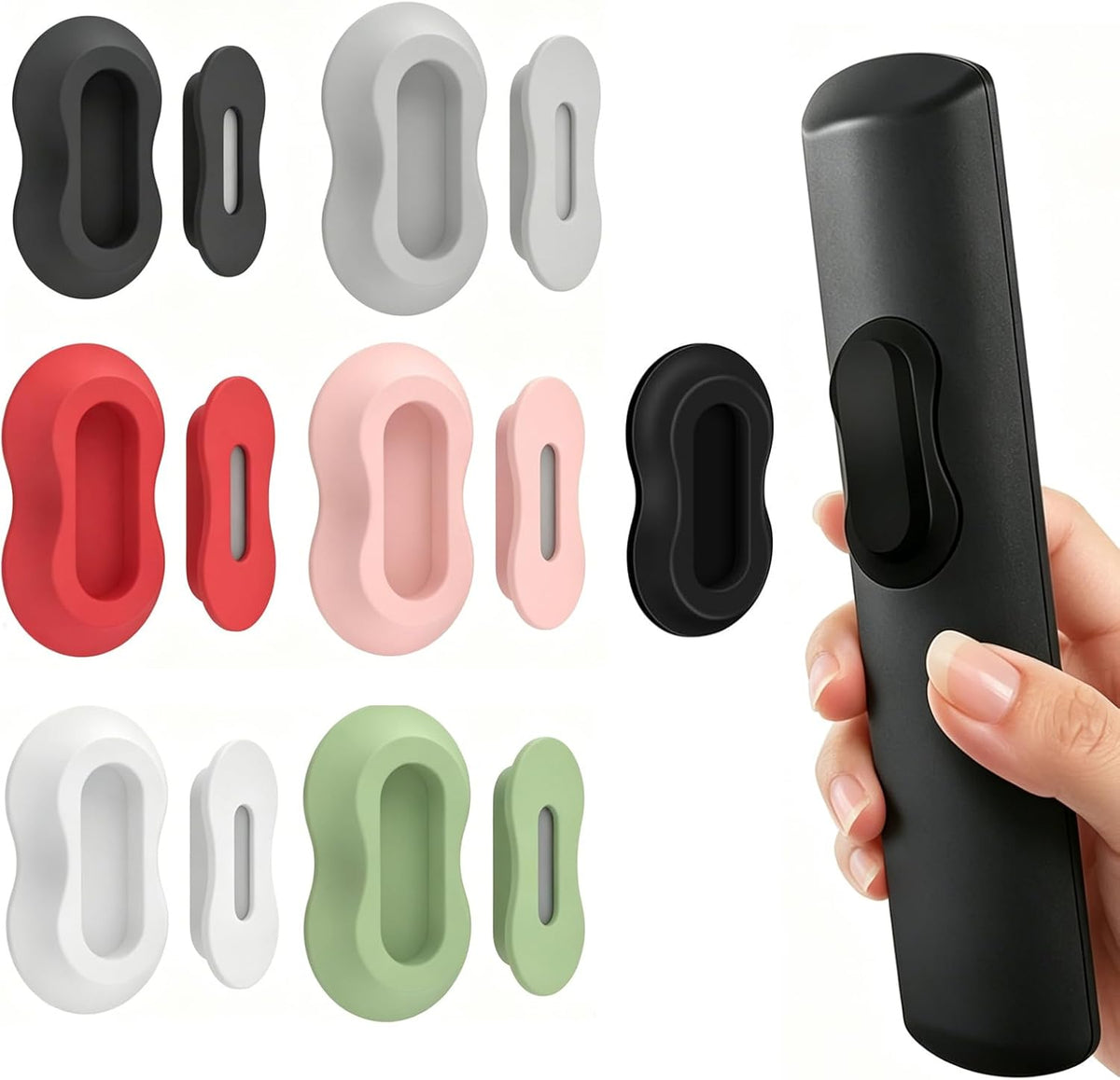 VZZNN 6 Pack Magnetic Remote Control Holder Wall Mount - Multicolor