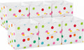6 Pcs 11 Inch Colorful Dots Cube Storage Bins Collapsible Storage Organizer with Handles Fabric Container Baskets for Closet Clothes Toys Book Room Home Organization