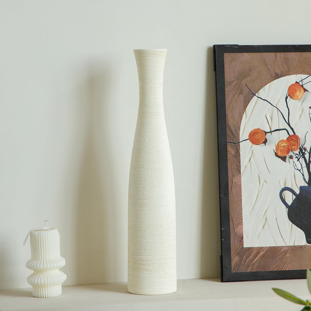 Ceramic Vase Home Decor, 15.7" Tall Flower Vases Modern Rustic Farmhouse