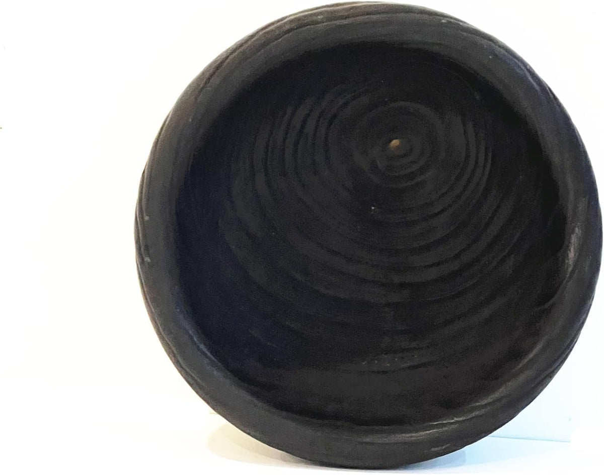 Wooden Decorative Bowl, Approx 12.6 Inch,Hand Crafted Wooden Dough Decor Bowl, Table Centerpiece Decor Bowl, is perfect for sepak takraw ,coin,remote, cosmetics and keys Storage bowl (Large)