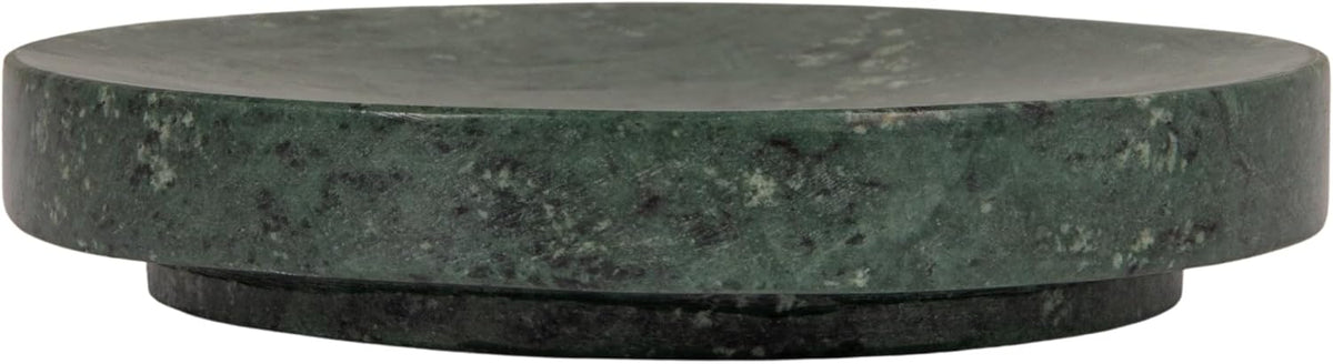 Creative Co-Op Marble Round Soapdish, Green