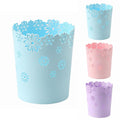 Small Blue Trash Can Wastebasket 3.6 Gallon Bathroom Garbage Can