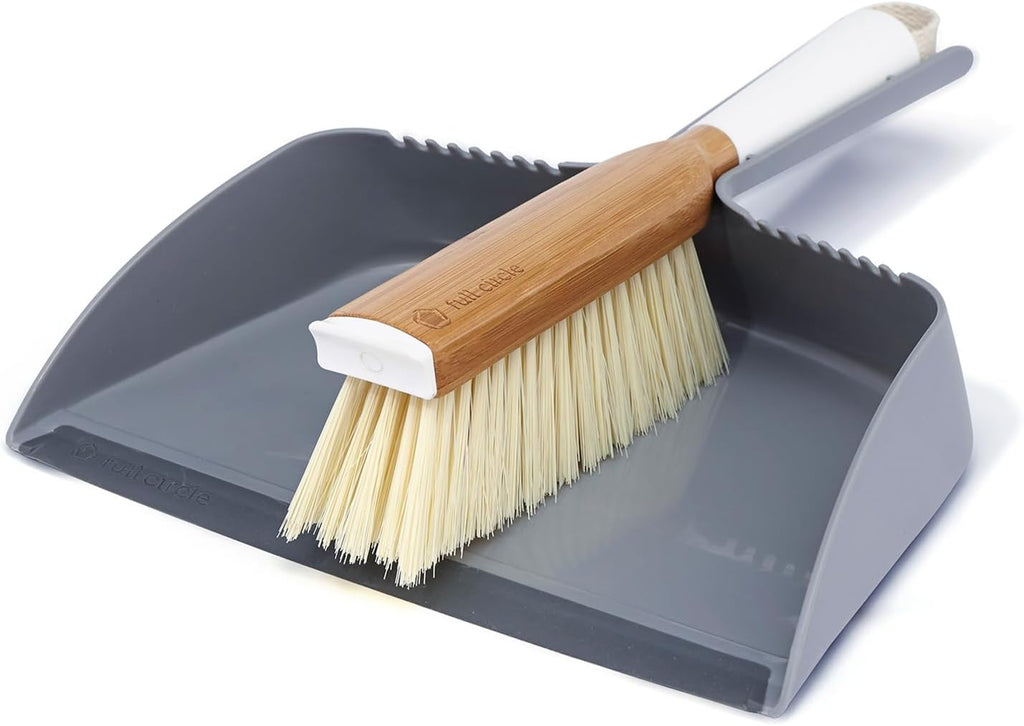 Full Circle Mega Mess Dustpan Set, White & Grey
