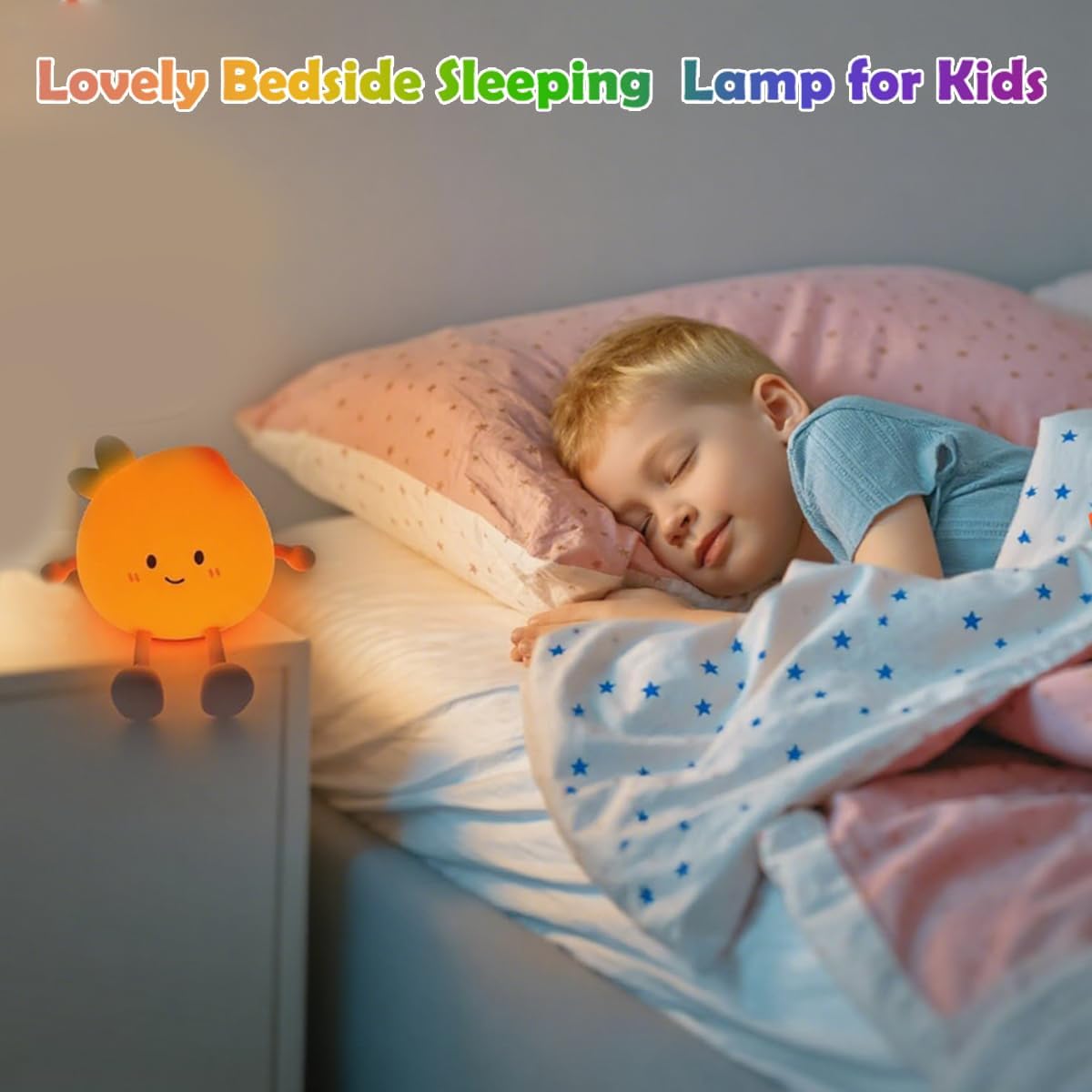 Peach Silicone Dimmable Sleeping and Decoration Nightlight