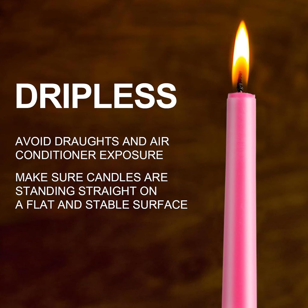 12 Inch Taper Candles Set of 6 Unscented Long Burning Smokeless Long Tall Tapered Candles for Candlesticks Sticks Wedding Home Christmas Decor Dinner