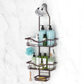 REINHARDT Adjustable Shower Caddy Hanging Over Shower Head, Bronze