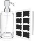 Clear Plastic Dish Soap Dispenser, 10 oz Pump Bottle for Kitchen & Bathroom