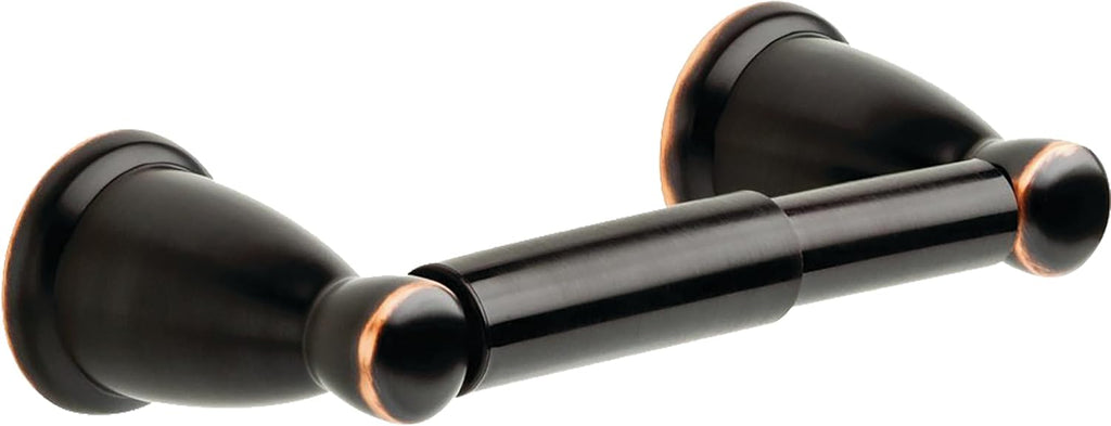 Franklin Brass Kinla (1-Pack) Toilet Paper Holder Oil Rubbed Bronze Tissue Roll Holder for Bathroom Organization and Storage Spring-Loaded Toilet Tissue Holder Wall Bathroom Accessories KIN50-OB1