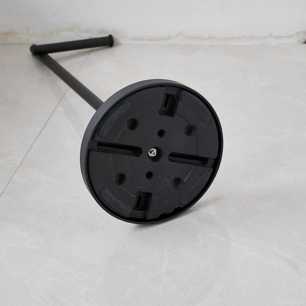 BWE Black Free Standing Toilet Paper Holder for Bathroom Tissue Storage