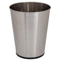 Bath Bliss 5 Liter Small Wastebasket, Stainless Steel | Compact Round Open Top Trash Can | Durable Bathroom Bedroom Dorm Office Garbage Bin | Stylish Space-Saving Waste Disposal Container