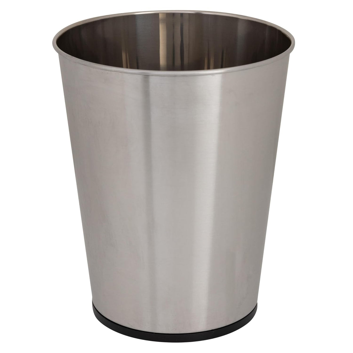 Bath Bliss 5 Liter Small Wastebasket | 2 Pack | Round Open Top | Trash Can | Bathroom | Bedroom | Kitchen | Office | Dorm | Disposal Waste Bin | Garbage | Stainless Steel