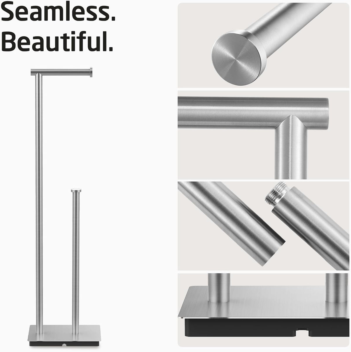 KES Freestanding Toilet Paper Holder Stand with Reserve