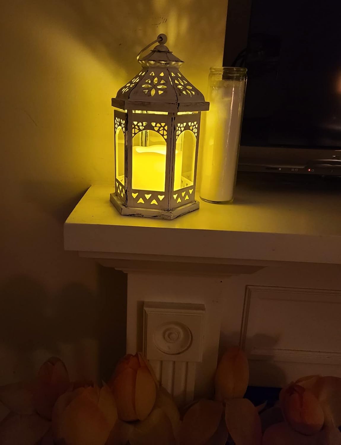 4 Pack Battery Operated Outdoor Indoor Flameless Pillar Candles, 3"x3"