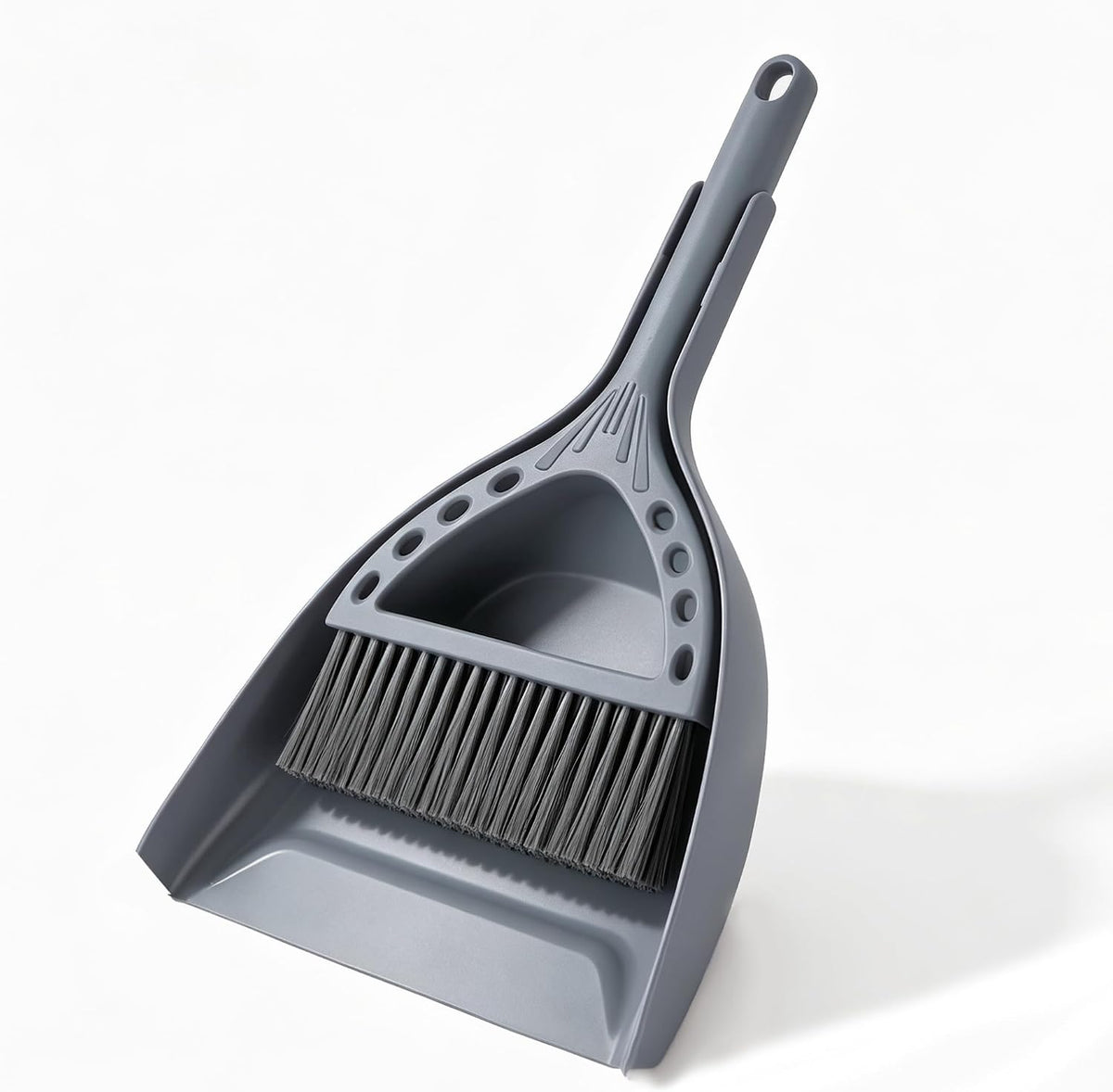 Mini Broom and Dustpan Set Small Hand Broom with Dust Pan and Brush Gray