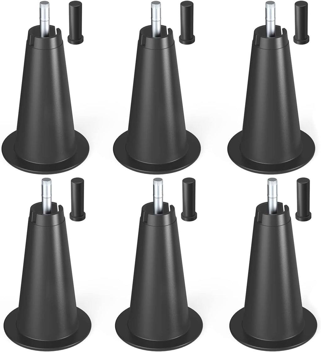 6Pcs High Bed Frame Risers,Lift Bed Frame by 5 Inches for Under Bed Storage