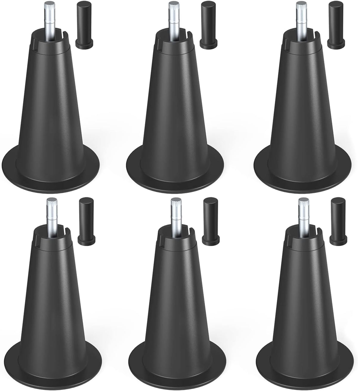 6Pcs High Bed Frame Risers,Lift Bed Frame by 5 Inches for Under Bed Storage