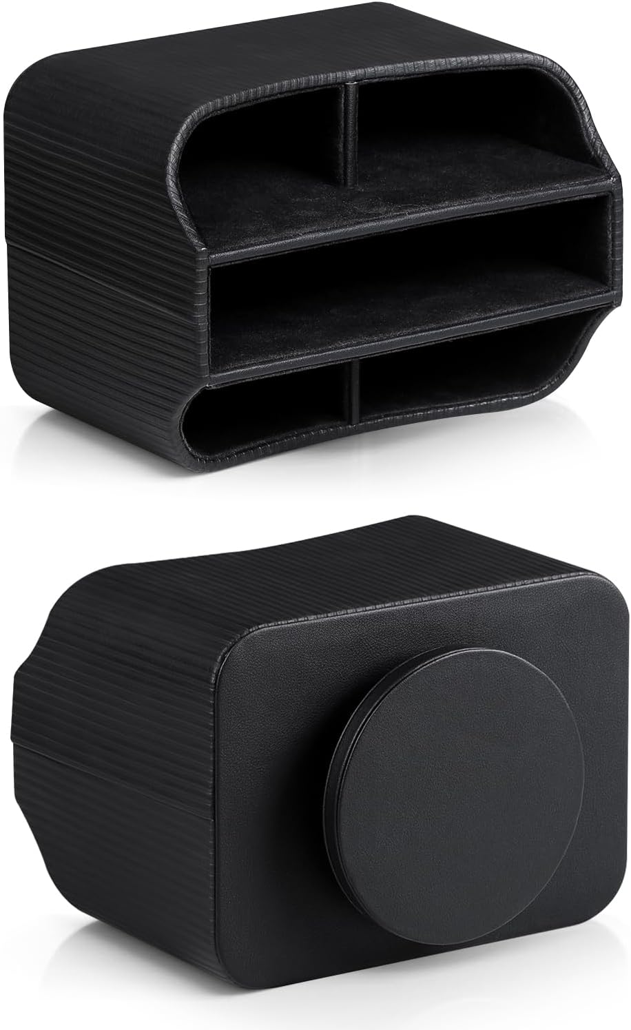 360° Rotating Desk Organizer, Lazy Susan Remote Control Holder, Black