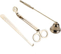 3 in 1 Candle Wick Trimmer Set, Snuffer, Dipper, Cutter, Gold