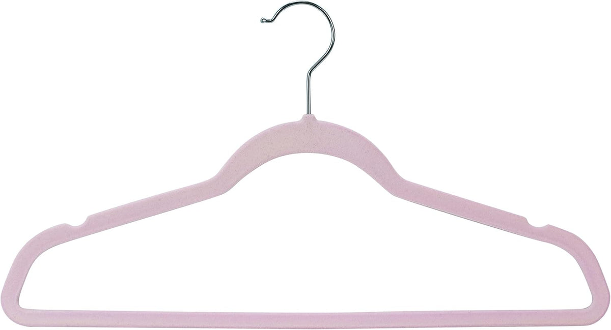 Laura Ashley 25 Pack Slim Velvet Hangers| Durable | Strong Plastic | Slim | Keeps Shape | Closet Organization | Lavender | Holds 10lbs | Holds Shape