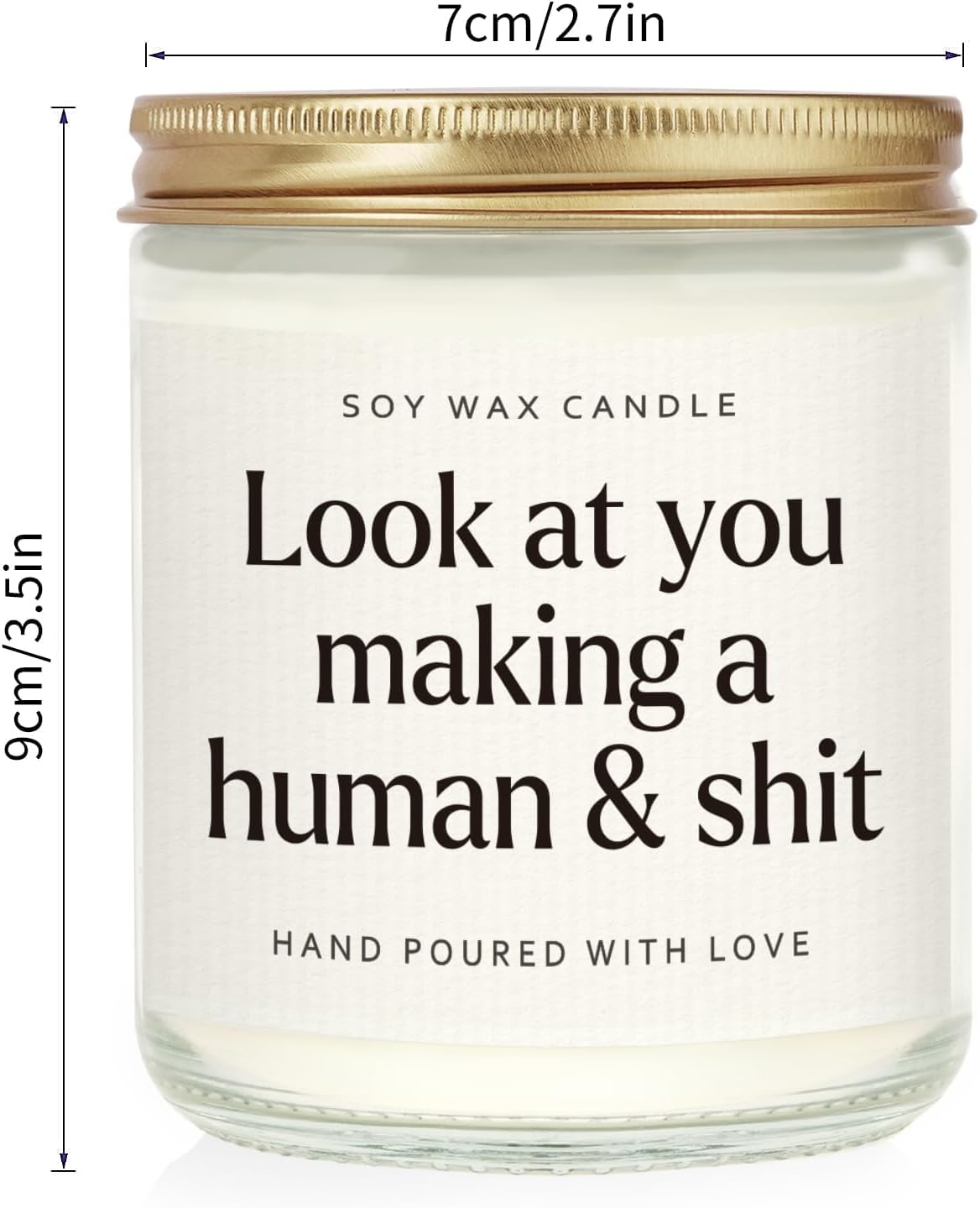 Funny New Mom Gifts, Handmade Scented Lavender Candle for New Mom